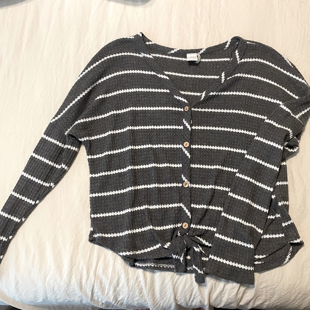 Waffle knit crop top